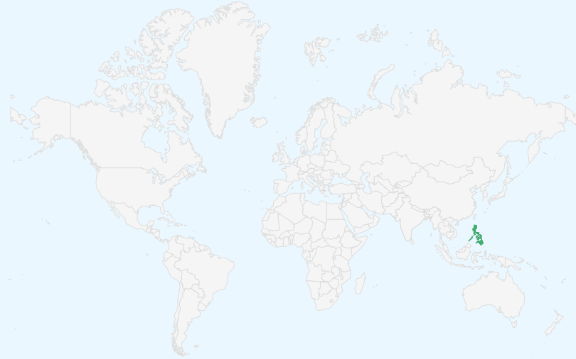 フィリピン共和国 の位置(世界地図)