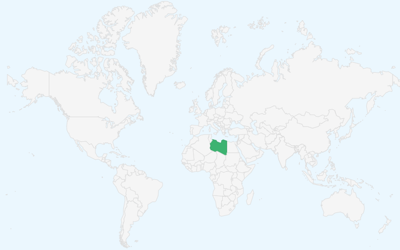 リビア の位置(世界地図)
