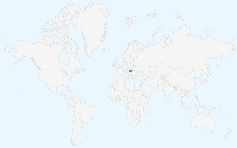 ハンガリー の位置(世界地図)