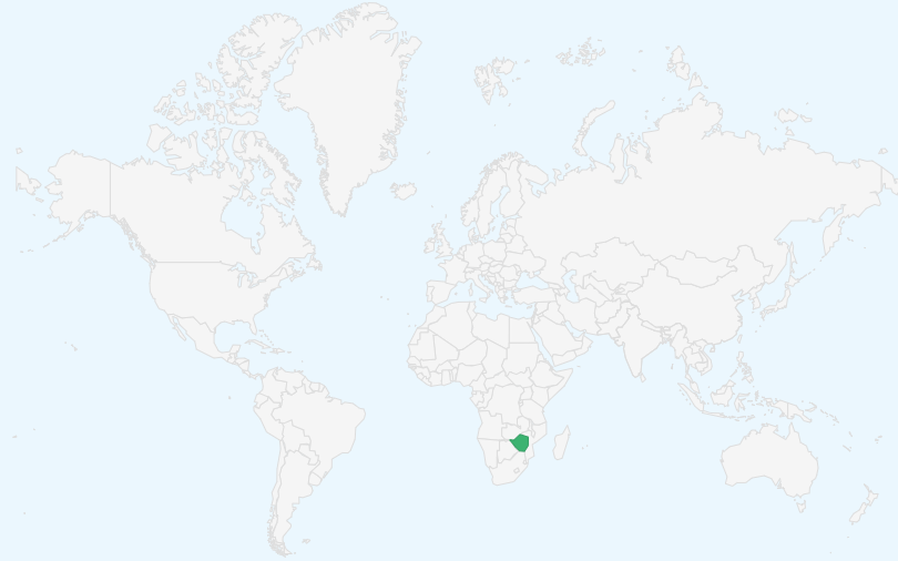 ジンバブエ共和国 の位置(世界地図)