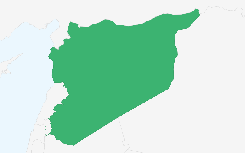 シリア・アラブ共和国 の位置(拡大)