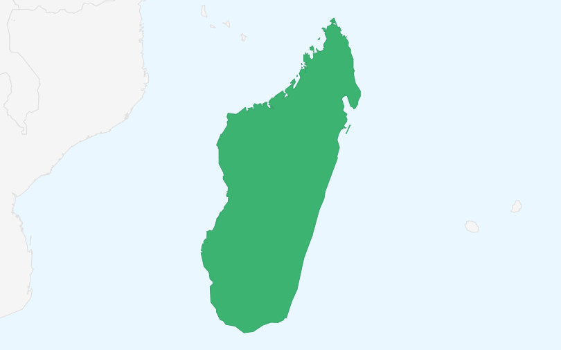 マダガスカル共和国 の位置(拡大)
