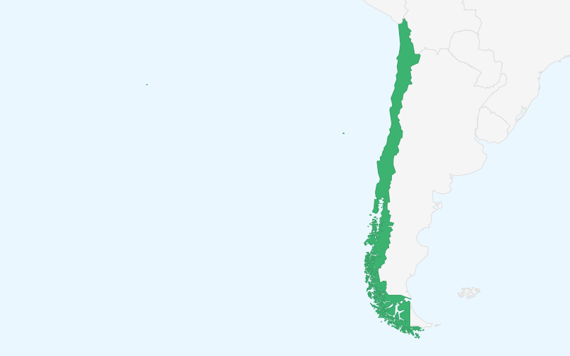 チリ共和国 の位置(拡大)