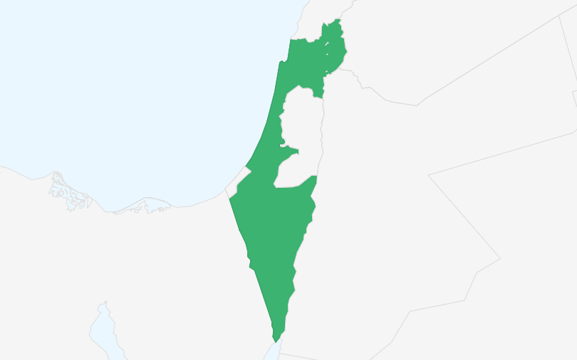 イスラエル国 の位置(拡大)
