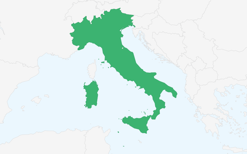 イタリア共和国 の位置(拡大)