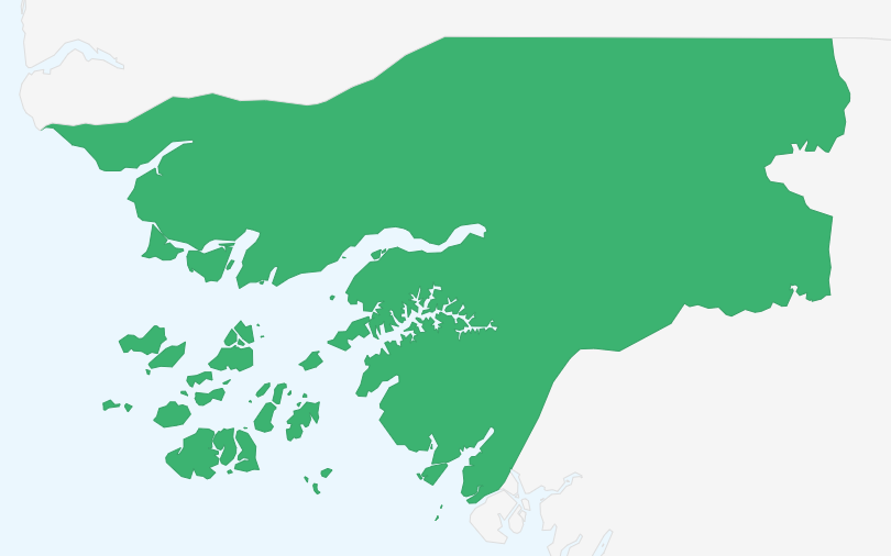 ギニアビサウ共和国 の位置(拡大)