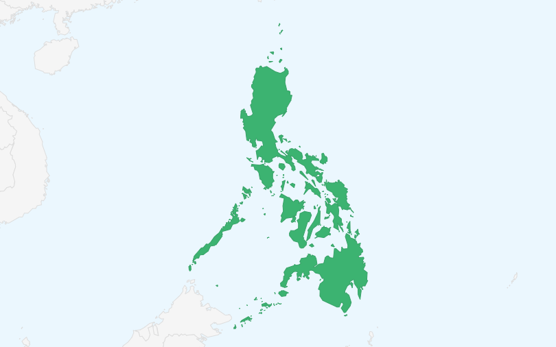 フィリピン共和国 の位置(拡大)