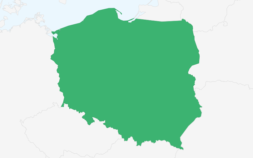 ポーランド共和国 の位置(拡大)