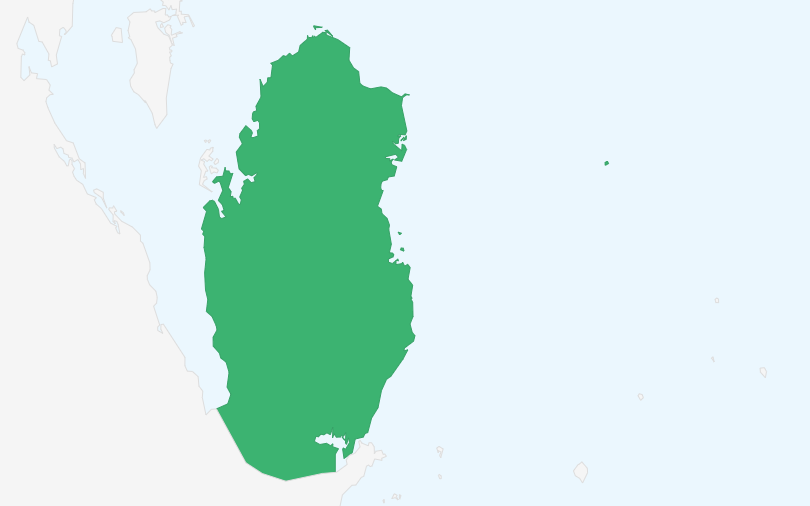 カタール国 の位置(拡大)