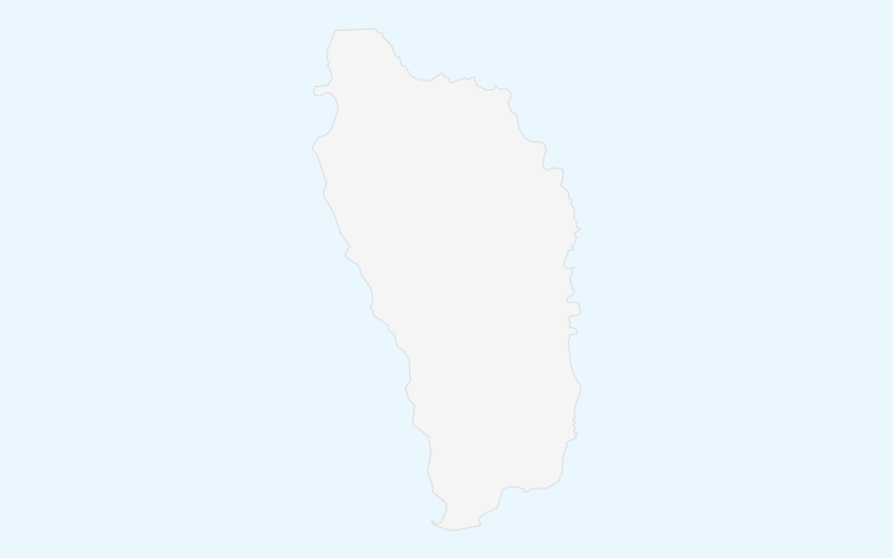 ドミニカ共和国 の位置(拡大)