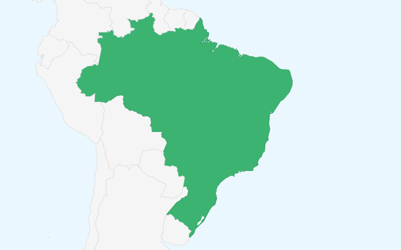 ブラジル連邦共和国 の位置(拡大)