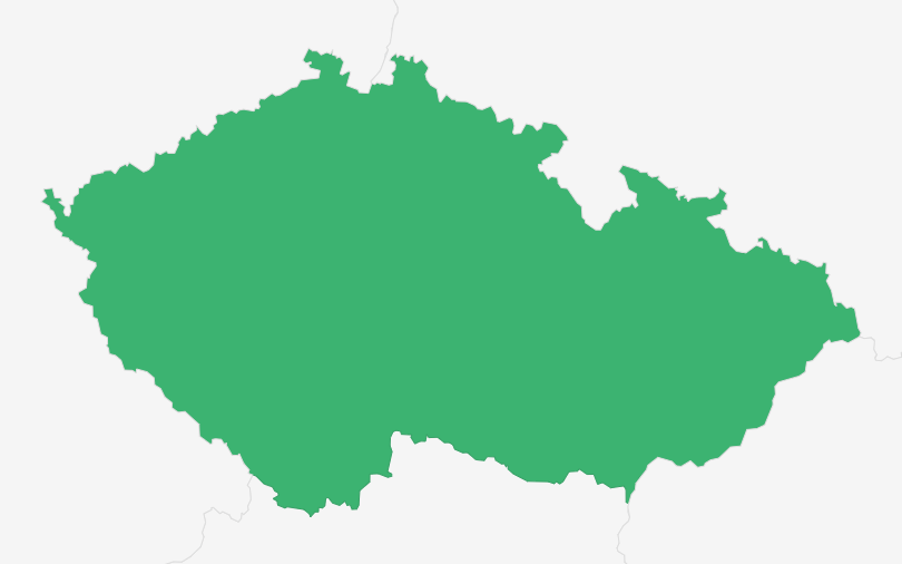 チェコ共和国 の位置(拡大)