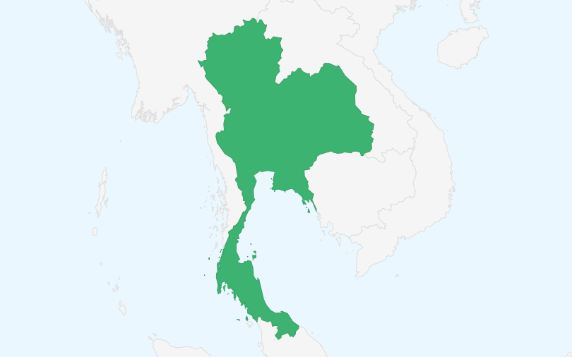 タイ王国 の位置(拡大)