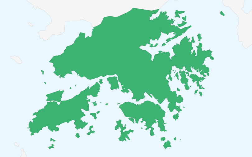 香港 の位置(拡大)