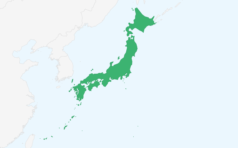 日本 の位置(拡大)