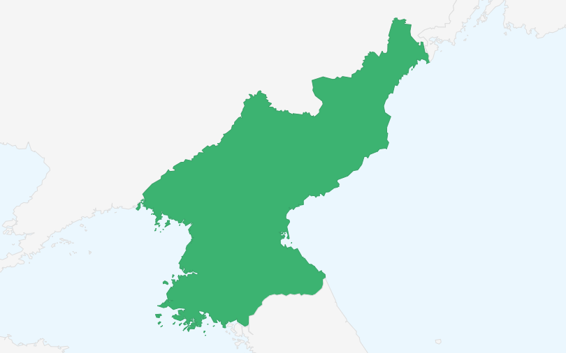 北朝鮮 の位置(拡大)