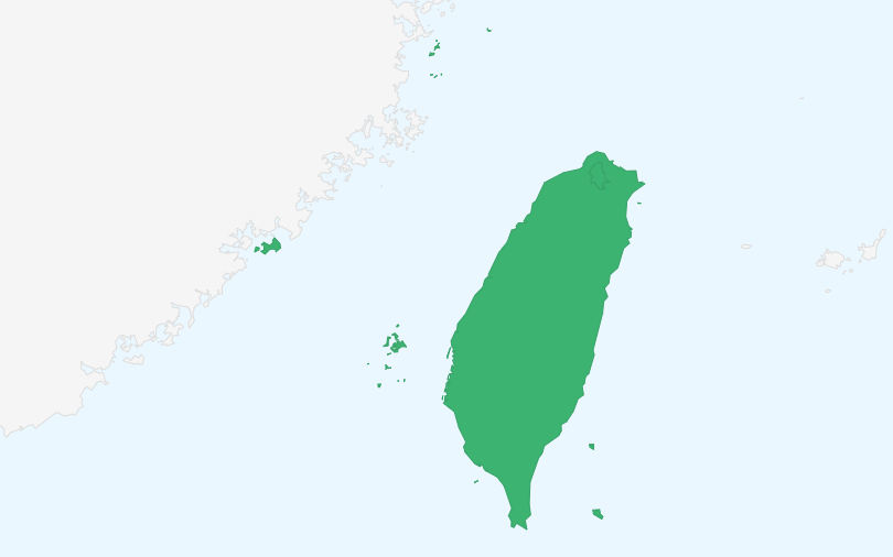 台湾 の位置(拡大)