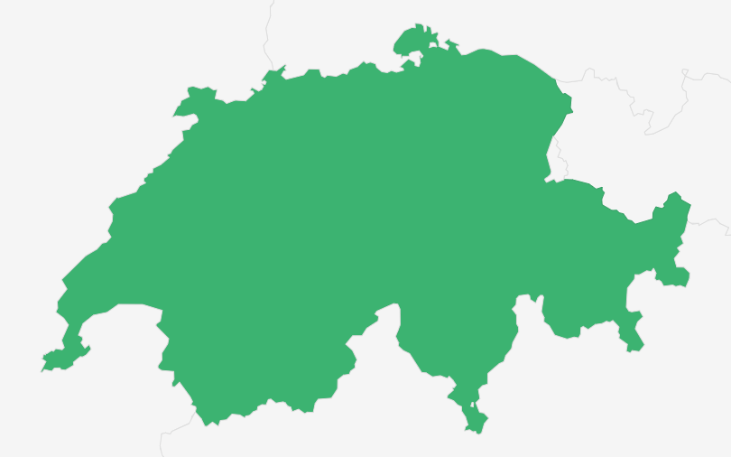 スイス連邦 の位置(拡大)